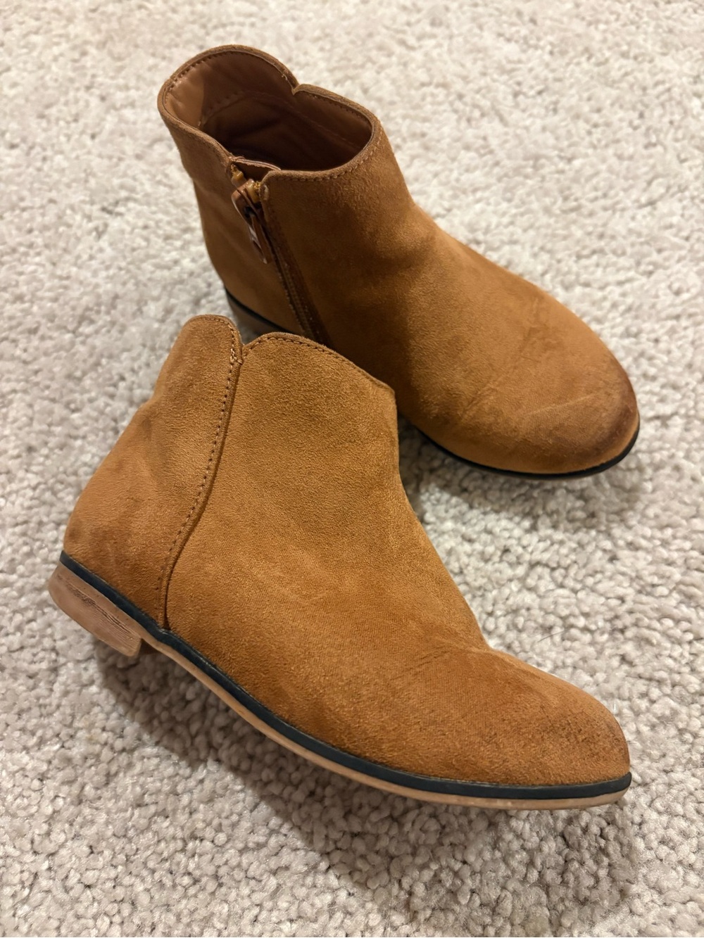 Cat & Jack Kids Suede Ankle Boots in Tan